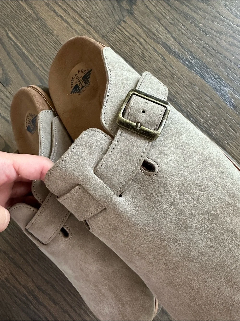 Dockers Men’s Tan Suede Slip-On Clog Mule Sz 12